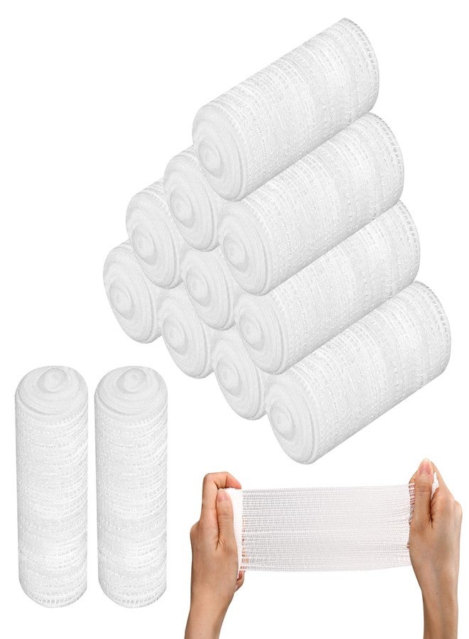 YSYONM Stretch Gauze Bandages 3" x 80" Gauze Tape 12 Rolls Gauze Rolled Bandage Cotton Elastic Gauze for Woulds, Injuries and Surgery After Care - Image 1